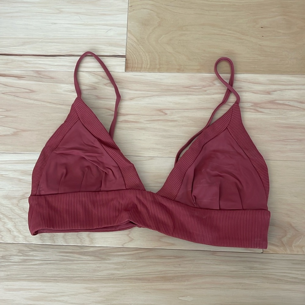 Boys + Arrows rust colored bikini top